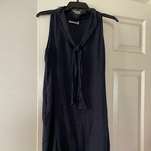 Stella Martini linen dress Italy. A grey navy color very pretty.